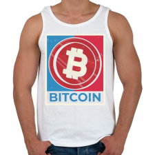 PRINTFASHION Bitcoin - Férfi atléta - Fehér atléta, trikó