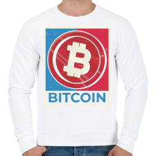 PRINTFASHION Bitcoin - Férfi pulóver - Fehér férfi pulóver, kardigán