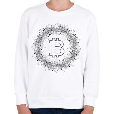 PRINTFASHION Bitcoin - Gyerek pulóver - Fehér