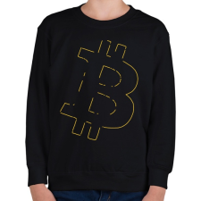 PRINTFASHION Bitcoin - Gyerek pulóver - Fekete gyerek pulóver, kardigán