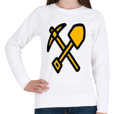 PRINTFASHION Bitcoin hálózat Felhőbányászat Kriptovaluta - Női pulóver - Fehér