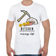 PRINTFASHION bitcoin mining - Férfi póló - Fehér