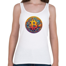 PRINTFASHION Bitcoin - Női atléta - Fehér női trikó