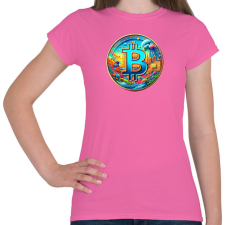 PRINTFASHION Bitcoin - Női póló - Rózsaszín női póló