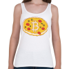 PRINTFASHION Bitcoin pizza - Női atléta - Fehér