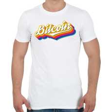 PRINTFASHION Bitcoin Retro - Férfi póló - Fehér