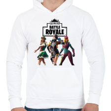 PRINTFASHION Biz Heidi Skully Fortnite - Férfi kapucnis pulóver - Fehér férfi pulóver, kardigán