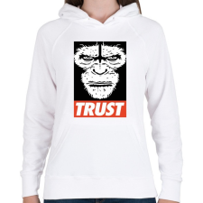 PRINTFASHION Bizalom - Női kapucnis pulóver - Fehér női pulóver, kardigán