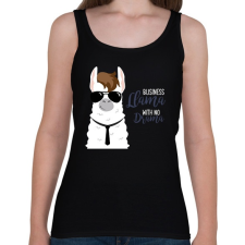 PRINTFASHION Biznisz láma - Női atléta - Fekete női trikó