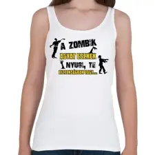 PRINTFASHION Biztonságban vagy... - Női atléta - Fehér női trikó