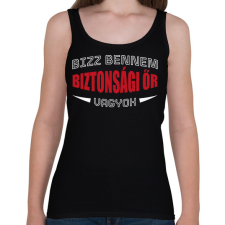 PRINTFASHION Biztonsági őr vagyok - Női atléta - Fekete női trikó