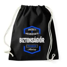 PRINTFASHION Biztonságiőr prémium minőség - Sportzsák, Tornazsák - Fekete tornazsák