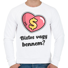 PRINTFASHION Biztos vagy bennem - Férfi pulóver - Fehér férfi pulóver, kardigán