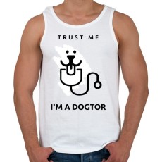 PRINTFASHION Bízz bennem - Férfi atléta - Fehér