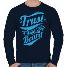 PRINTFASHION Bízz bennem, van szakállam - Férfi pulóver - Sötétkék férfi pulóver, kardigán