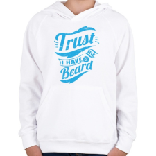 PRINTFASHION Bízz bennem, van szakállam - Gyerek kapucnis pulóver - Fehér gyerek pulóver, kardigán