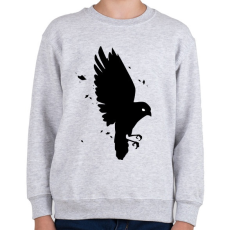 PRINTFASHION Black Bird - Gyerek pulóver - Sport szürke