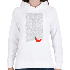 PRINTFASHION Black grass - Női kapucnis pulóver - Fehér női pulóver, kardigán
