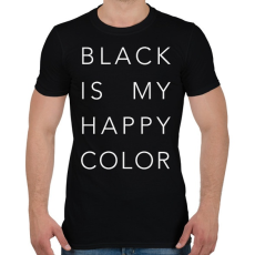 PRINTFASHION Black is my happy color - Férfi póló - Fekete