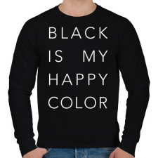 PRINTFASHION Black is my happy color - Férfi pulóver - Fekete férfi pulóver, kardigán