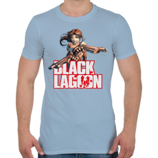 PRINTFASHION Black Lagoon - Férfi póló - Világoskék
