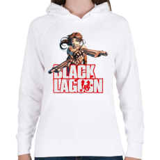 PRINTFASHION Black Lagoon - Női kapucnis pulóver - Fehér