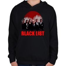 PRINTFASHION black list poster - Gyerek kapucnis pulóver - Fekete gyerek pulóver, kardigán