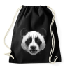 PRINTFASHION Black Metal Panda - Sportzsák, Tornazsák - Fekete