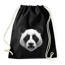 PRINTFASHION Black Metal Panda - Sportzsák, Tornazsák - Fekete tornazsák