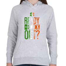 PRINTFASHION Black out - Női kapucnis pulóver - Sport szürke női pulóver, kardigán