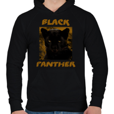 PRINTFASHION BLACK PANTHER - Férfi kapucnis pulóver - Fekete