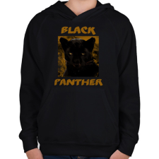 PRINTFASHION BLACK PANTHER - Gyerek kapucnis pulóver - Fekete gyerek pulóver, kardigán