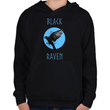 PRINTFASHION BLACK RAVEN - Gyerek kapucnis pulóver - Fekete gyerek pulóver, kardigán