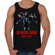 PRINTFASHION BLACK ROB - Férfi atléta - Fekete atléta, trikó