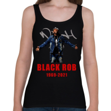 PRINTFASHION BLACK ROB - Női atléta - Fekete női trikó