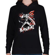 PRINTFASHION Bleach Ichigo Bankai - Női kapucnis pulóver - Fekete női pulóver, kardigán