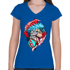 PRINTFASHION Bleach - Női V-nyakú póló - Királykék női póló