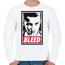 PRINTFASHION BLEED - Férfi pulóver - Fehér férfi pulóver, kardigán