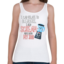 PRINTFASHION Blenders (white) - Női atléta - Fehér női trikó