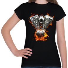 PRINTFASHION BLOCK BURN - Női póló - Fekete