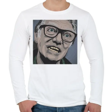 PRINTFASHION Blöff: Bunkó - Férfi hosszú ujjú póló - Fehér