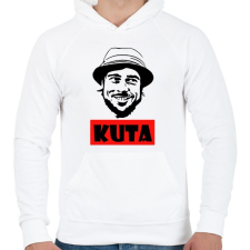 PRINTFASHION Blöff - KUTA - Férfi kapucnis pulóver - Fehér férfi pulóver, kardigán