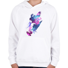 PRINTFASHION Bloody fight - Gyerek kapucnis pulóver - Fehér