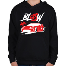 PRINTFASHION Blow me - Gyerek kapucnis pulóver - Fekete