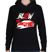 PRINTFASHION Blow me - Női kapucnis pulóver - Fekete női pulóver, kardigán