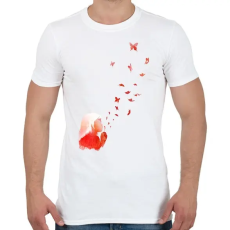 PRINTFASHION Blowing butterflies - Férfi póló - Fehér