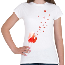 PRINTFASHION Blowing butterflies - Női póló - Fehér női póló