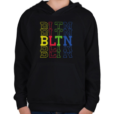 PRINTFASHION BLTN - Balaton - Gyerek kapucnis pulóver - Fekete gyerek pulóver, kardigán