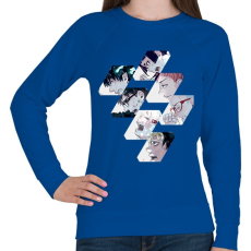 PRINTFASHION Blue Exorcist - Női pulóver - Királykék