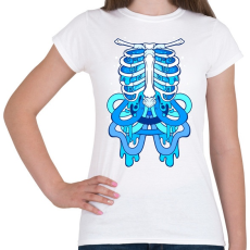 PRINTFASHION BLue Lung - Női póló - Fehér